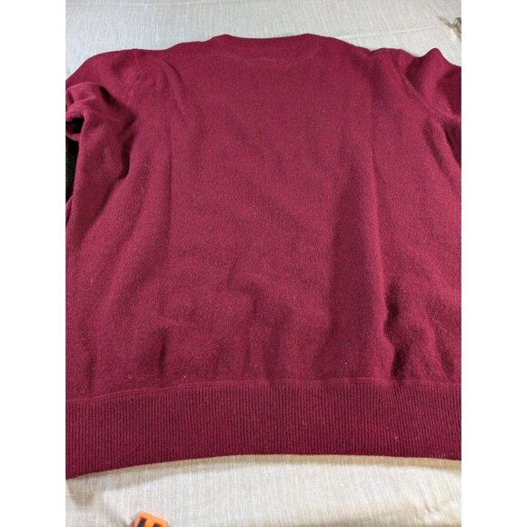 Scappino Sweater Men's Size L Red  Wool Blend Luxury Made In Italy - Picture 6 of 9